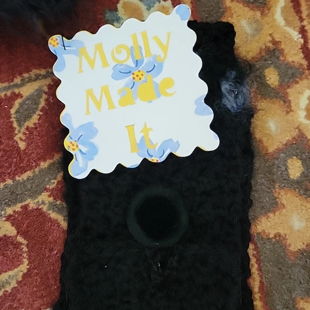 HAND CRAFTED Acrylic Black Set HAND MADE Infinity Scarf Headband